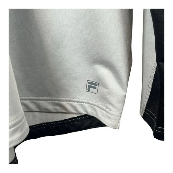 Fila Colorblock 1/4 Zip Pullover Activewear Stretch Gray Shirt Men Size XXL NWT - Picture 4 of 11